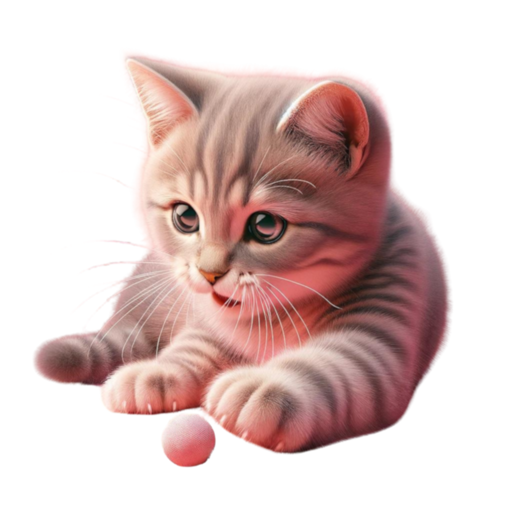 Home 18 chaton joue petite balle